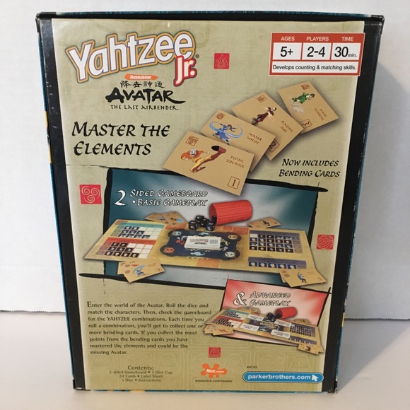 Yahtzee Jr Avatar The Last Airbender Complete Game with Unopened Pieces - Picture 5 of 6